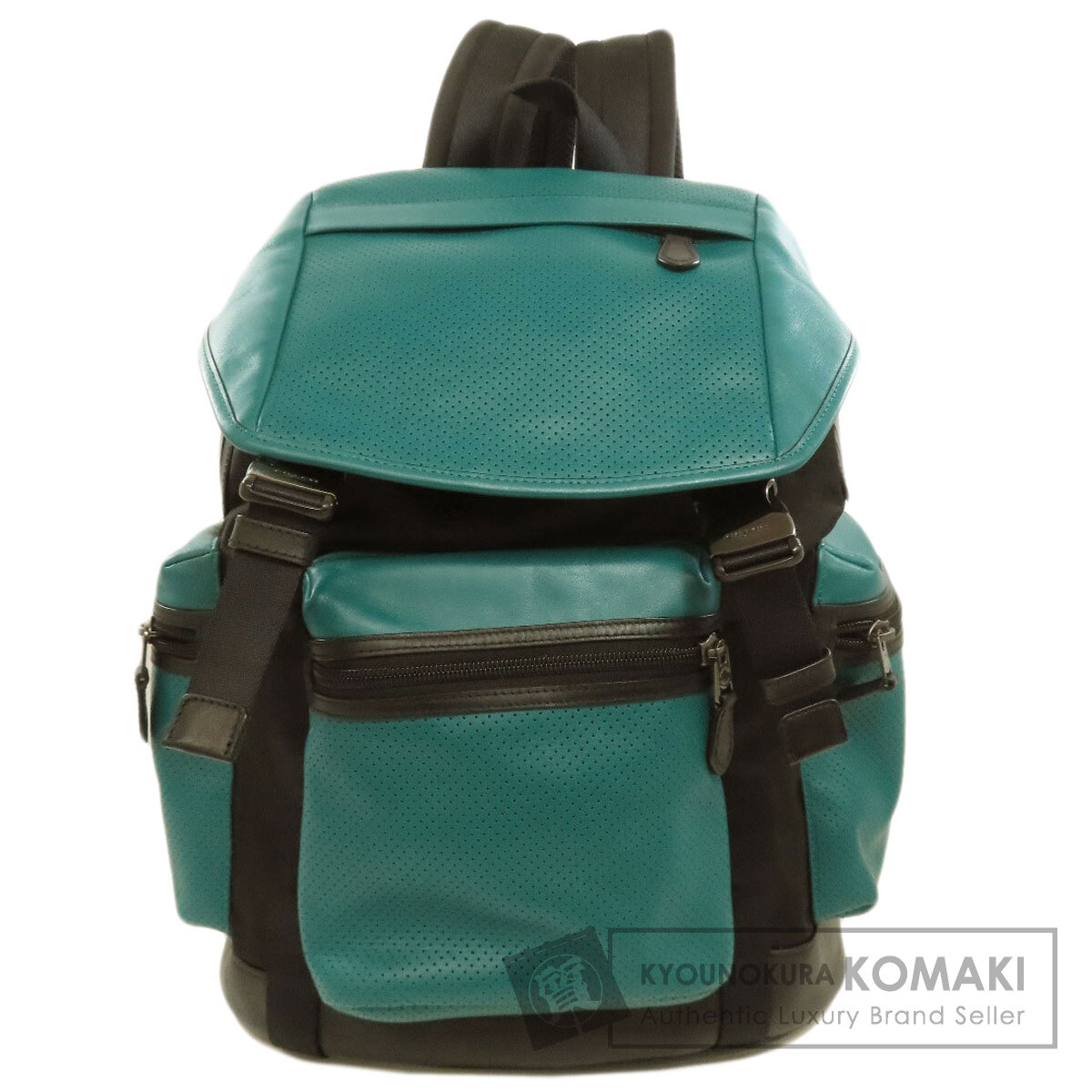 コーチ COACH F57477  パーフォレイテッド パンチング  リュック・デイパック レザー 中古 COACH コーチ F57477 パーフォレイテッド パンチング リュック