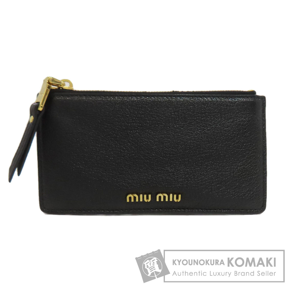 MIUMIU ミュウミュウ/レザー コインケース ロゴ MIUMIU ミュウミュウ ロゴ コインケース レザー レディース