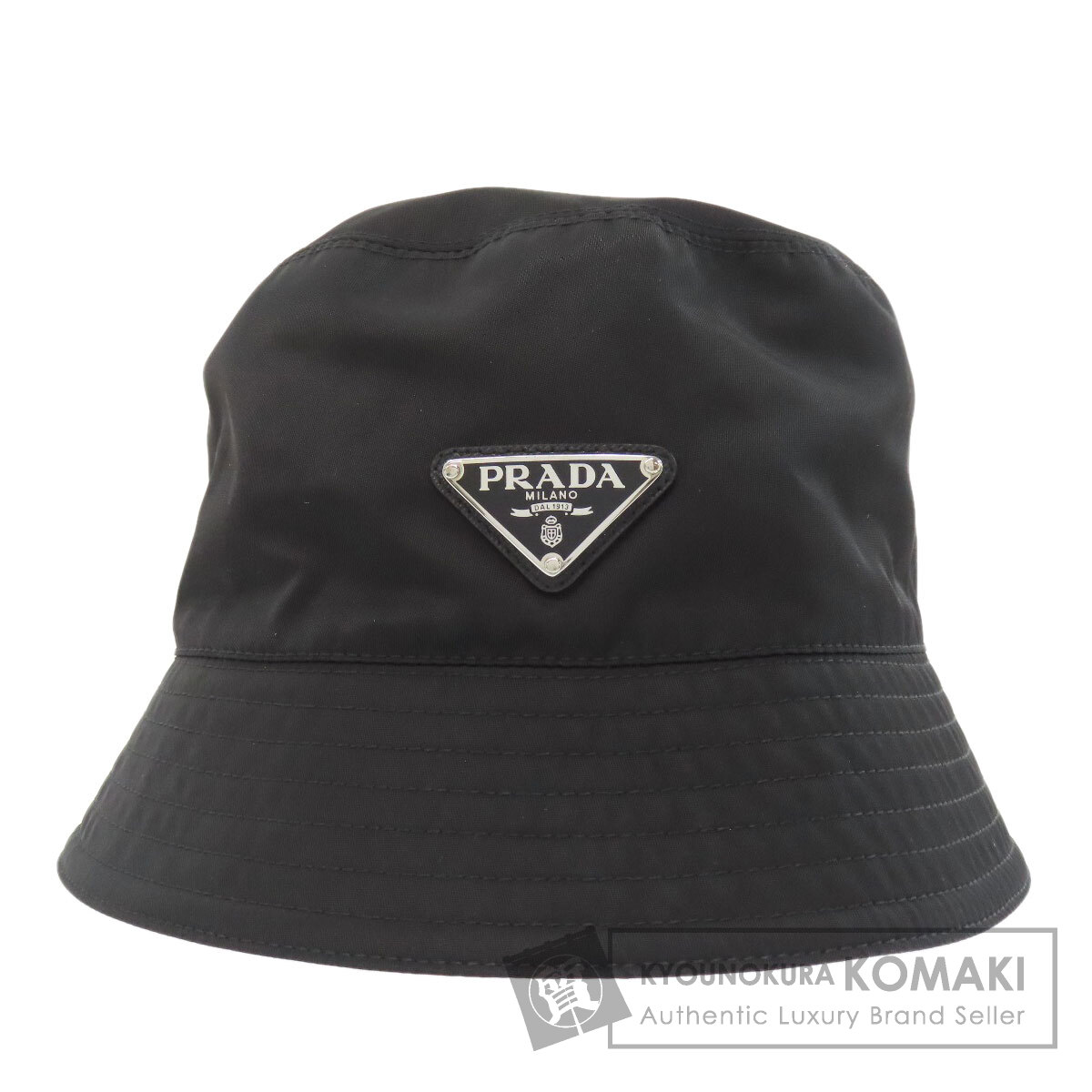 美品 PRADA プラダ ナイロン バケットハット ブラック PRADA プラダ バケットハット 帽子 ナイロン素材 レディース