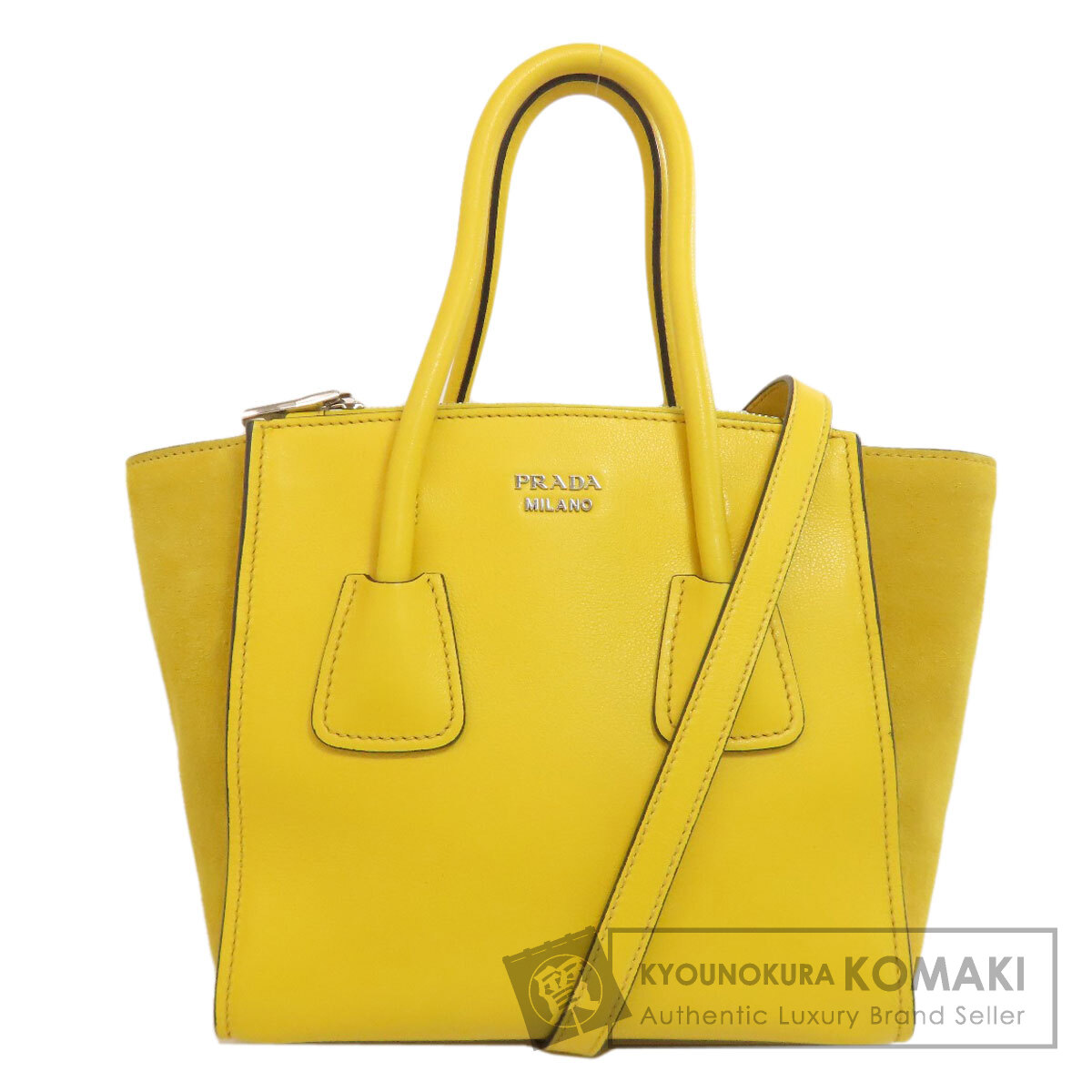 PRADA プラダ　レザー　トートバック PRADA プラダ 1BA025 ロゴ金具 2WAY トートバッグ レザー
