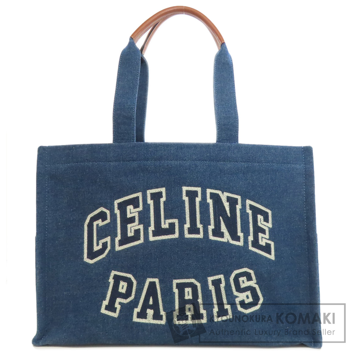 CELINE セリーヌ ロゴ トートバッグ デニム レディース [中古