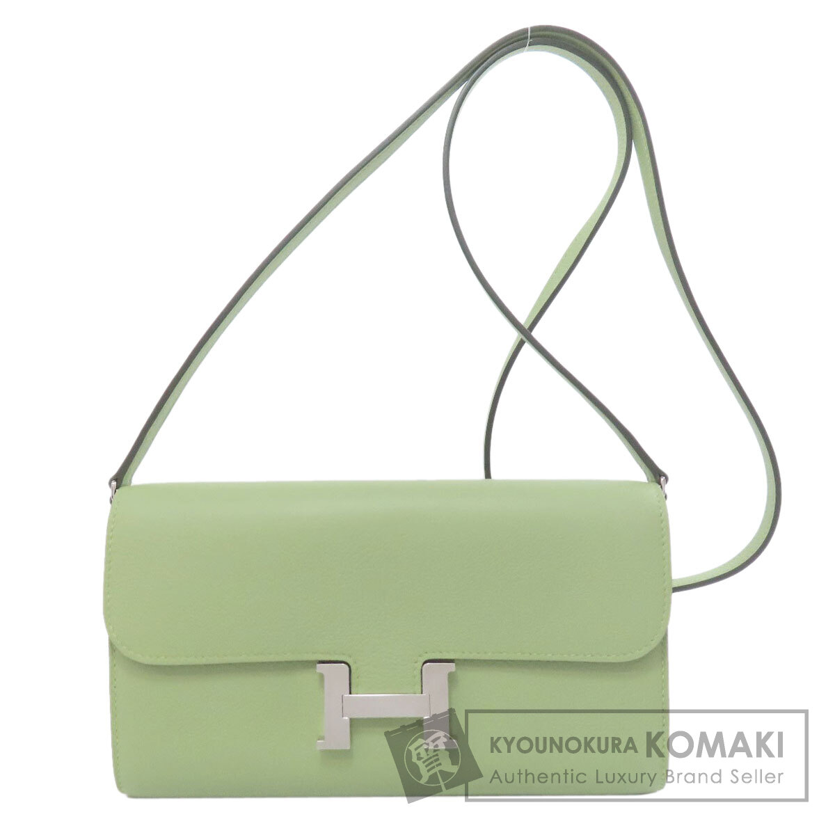 エルメス 長財布（小銭入れあり） コンスタンスロング トゥー・ゴー ヴェールクリケット シルバー金具