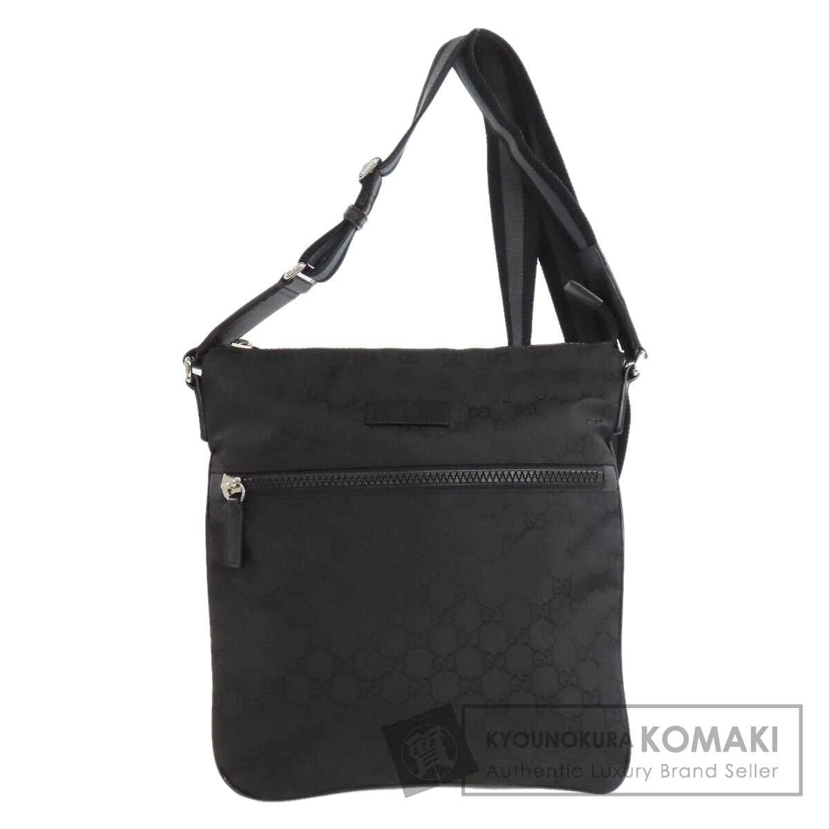 【6dd4410-k】グッチ ショルダーバッグ GGナイロン 509639 ナイロン ブラック シルバー金具【中古】レディース GUCCI - 【6dd4410-k】グッチ ショルダーバッグ GGナイロン 509639