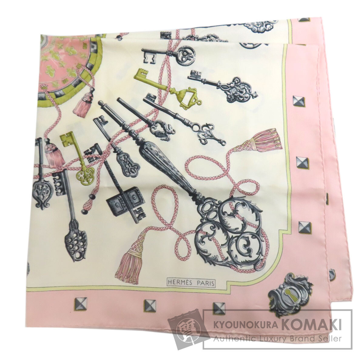 HERMES エルメス カレ90 Les merises シルク スカーフ HERMES エルメス カレ90 スカーフ シルク レディース [中古