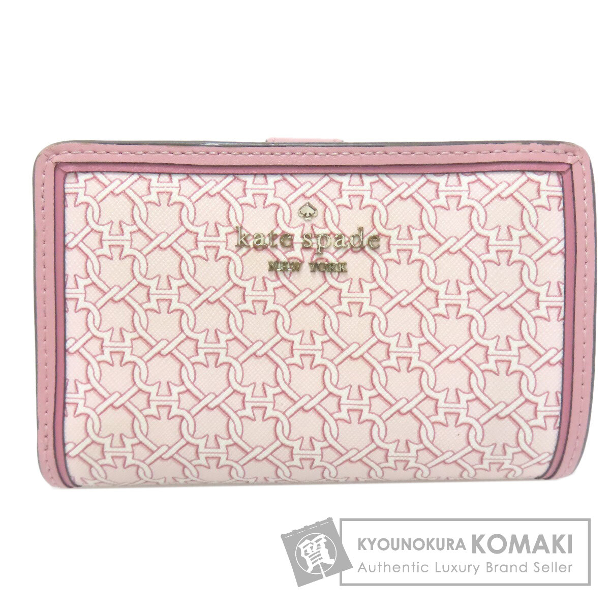 ケイトスペード 二つ折り財布（小銭入れあり） ロゴ総柄