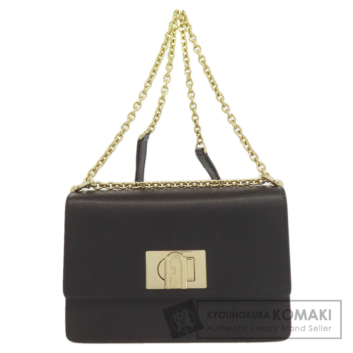 Furla フルラ アーチロゴ ショルダーバッグ レザー レディース