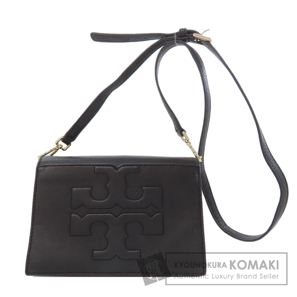 Lokahi　美品トリーバーチのレザーショルダーバッグ Tory Burch トリーバーチ ロゴ レザー ショルダー バッグ