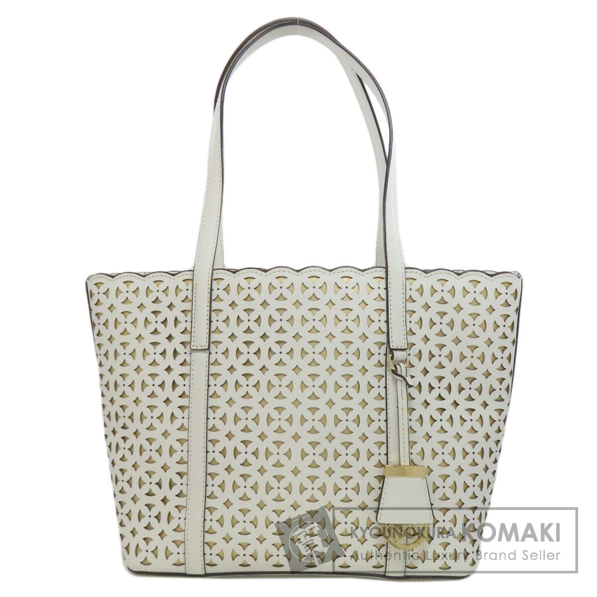 マイケルコース 花柄パンチング レザー トートバッグ A4収納 マイケルコース 花柄パンチング レザー トートバッグ A4収納