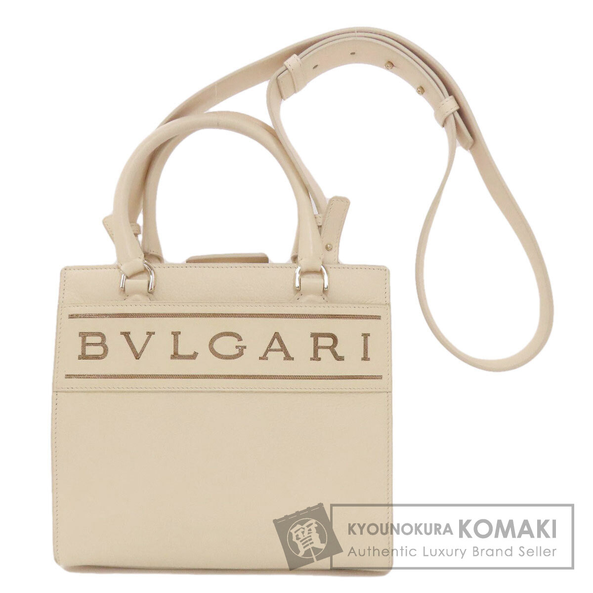 ブルガリ BVLGARI  ブルガリ ロゴ 2WAY  ハンドバッグ カーフ レディース  中古 BVLGARI ブルガリ ブルガリ ロゴ 2WAY ハンドバッグ カーフ レディース