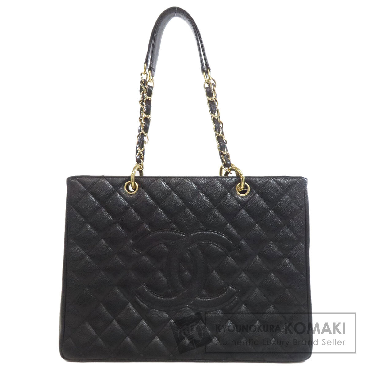シャネル CHANEL  GTS チェーントート ココマーク ゴールド金具  トートバッグ グレインド 中古 CHANEL シャネル GTS チェーントート ココマーク ゴールド金具 トート