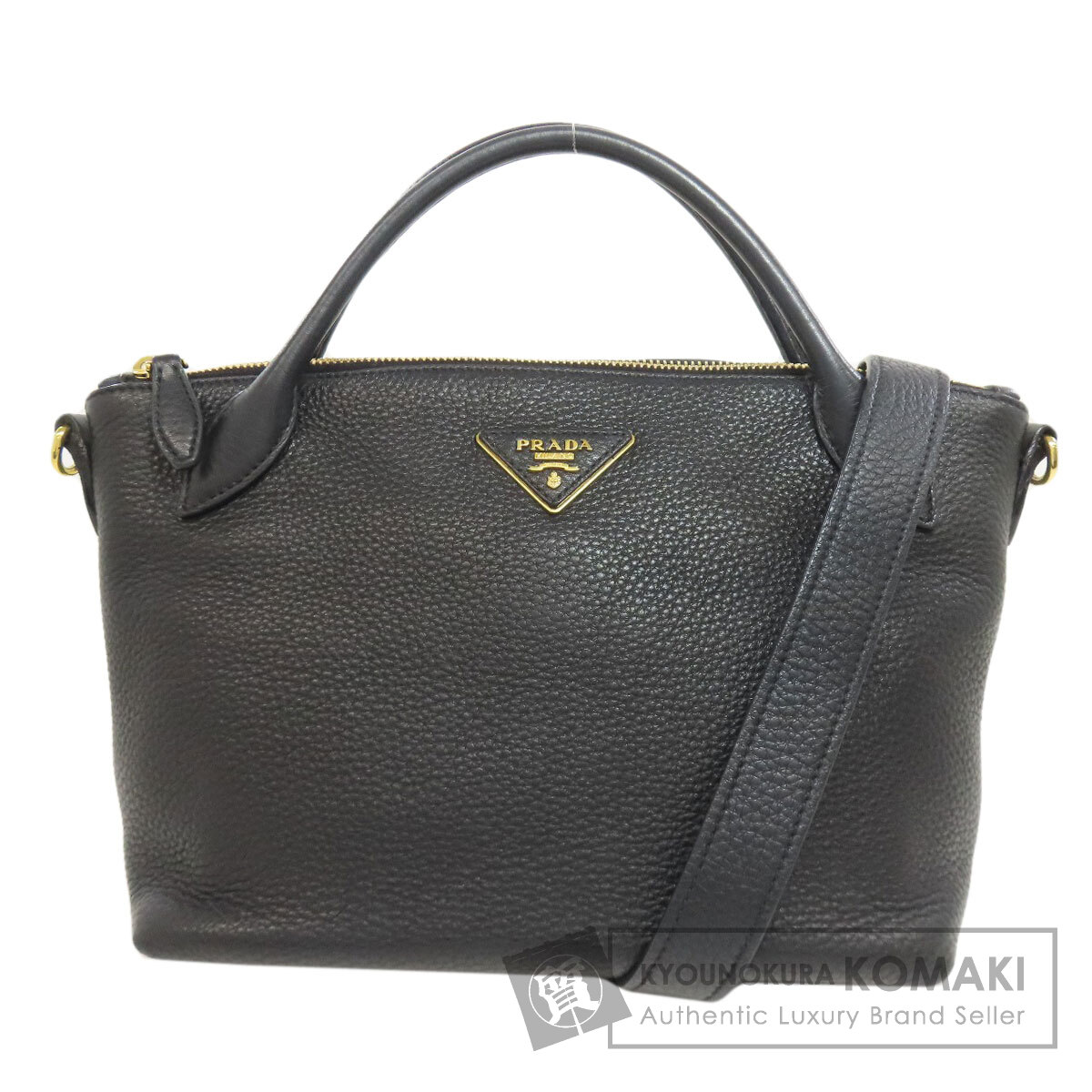 プラダハンドバッグお値引きしました PRADA プラダ 2WAY ハンドバッグ カーフ レディース [中古