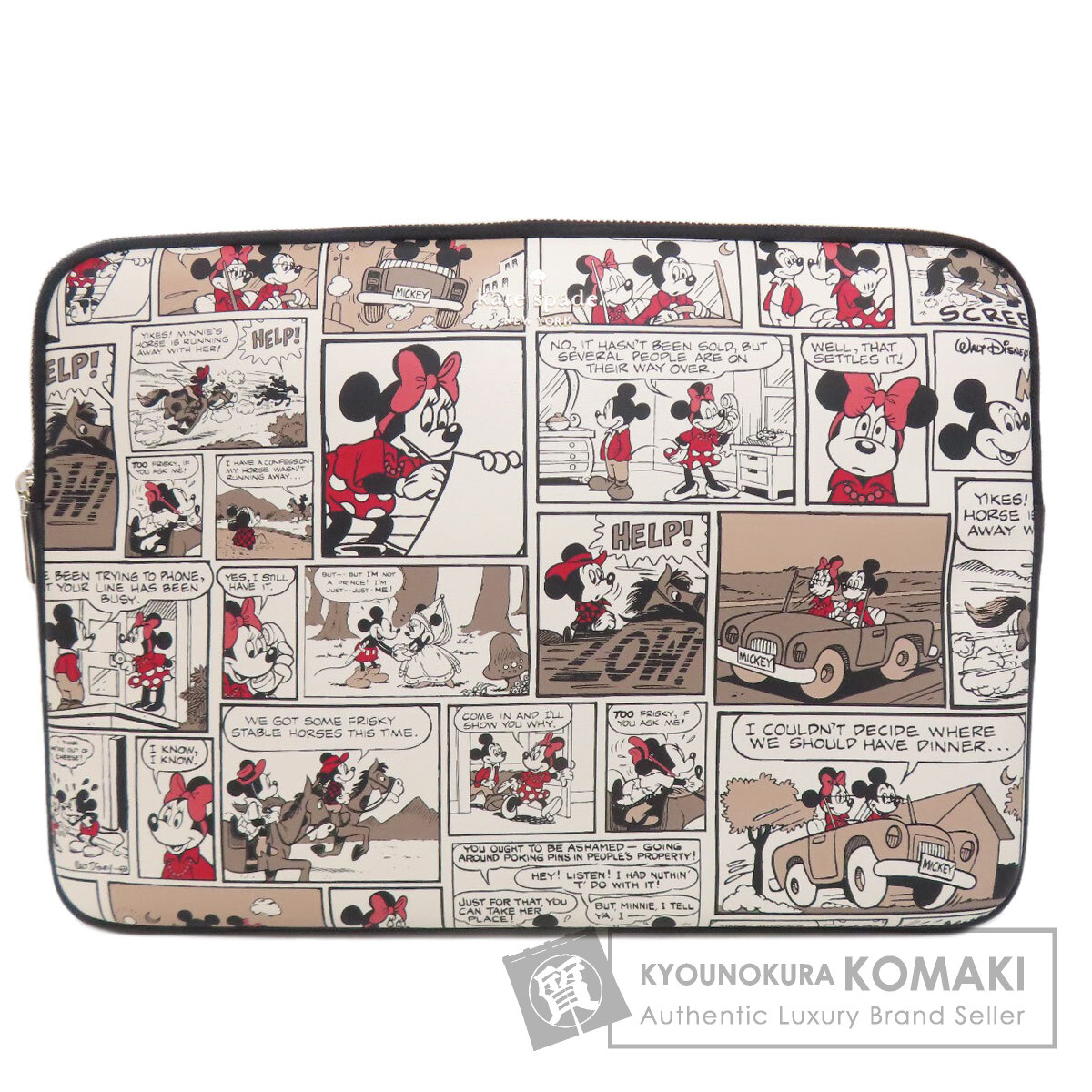 ケイトスペード アクセサリーポーチ PCケース ミッキーコラボ
