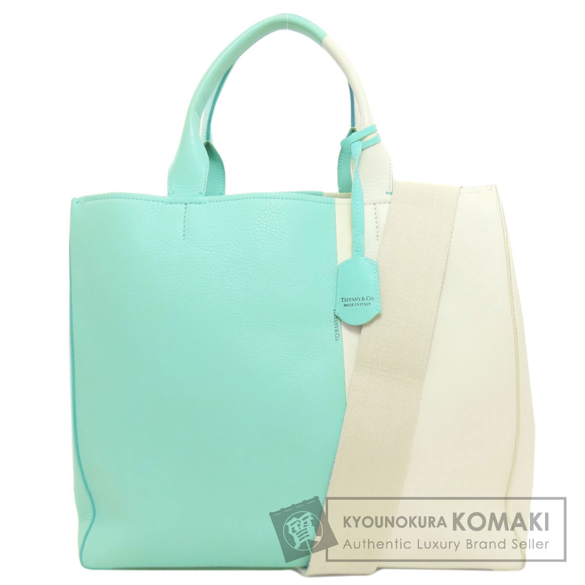 TIFFANY&Co. ティファニー バイカラー 2WAY トートバッグ レザー