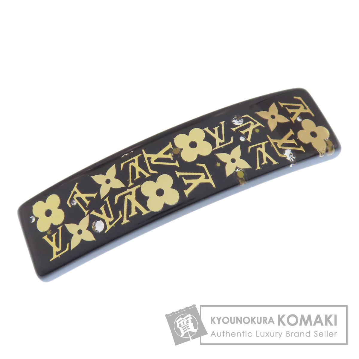 ルイヴィトン バレッタ モノグラム M65304 ブラック×ゴールド 美品 LOUIS VUITTON ルイヴィトン M65304 バレッタ バレッタ プラスチック