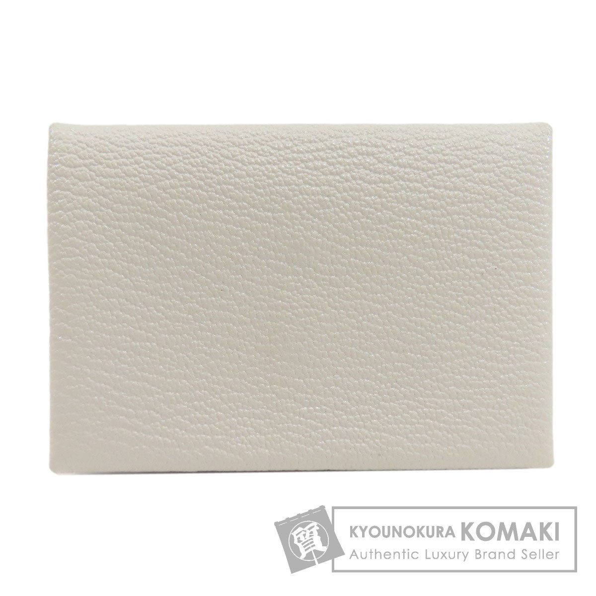 エルメス HERMES  カルヴィ デュオ シルバー金具  カードケース シェーブル レディース  中古 HERMES エルメス カルヴィ デュオ シルバー金具 カードケース