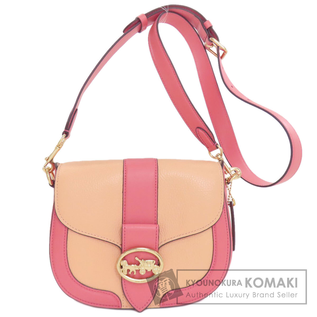 コーチ COACH C8296  バイカラー  ショルダーバッグ レザー レディース  中古 COACH コーチ C8296 バイカラー ショルダーバッグ レザー レディース