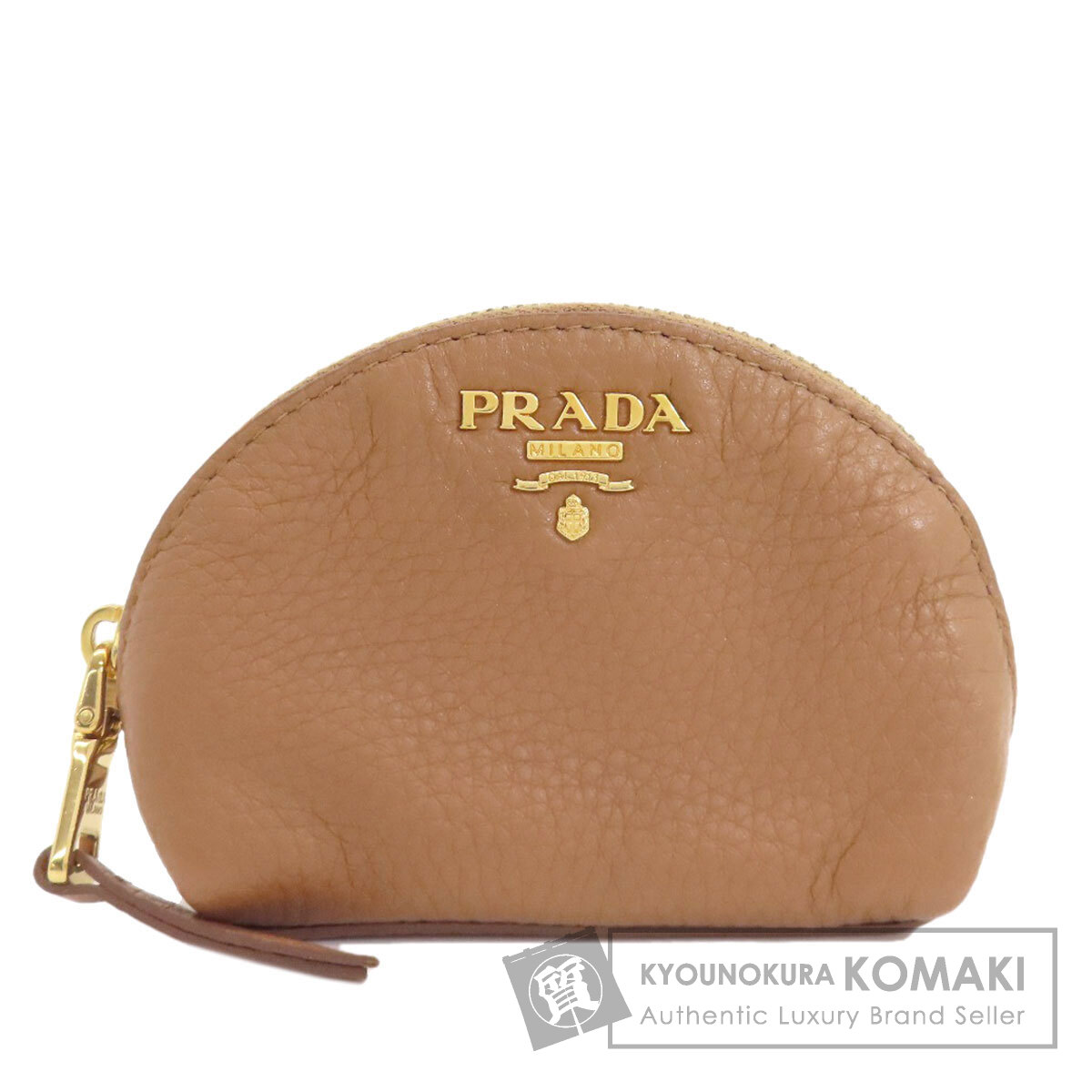 PRADA プラダ ロゴ アクセサリーポーチ レザー レディース [中古