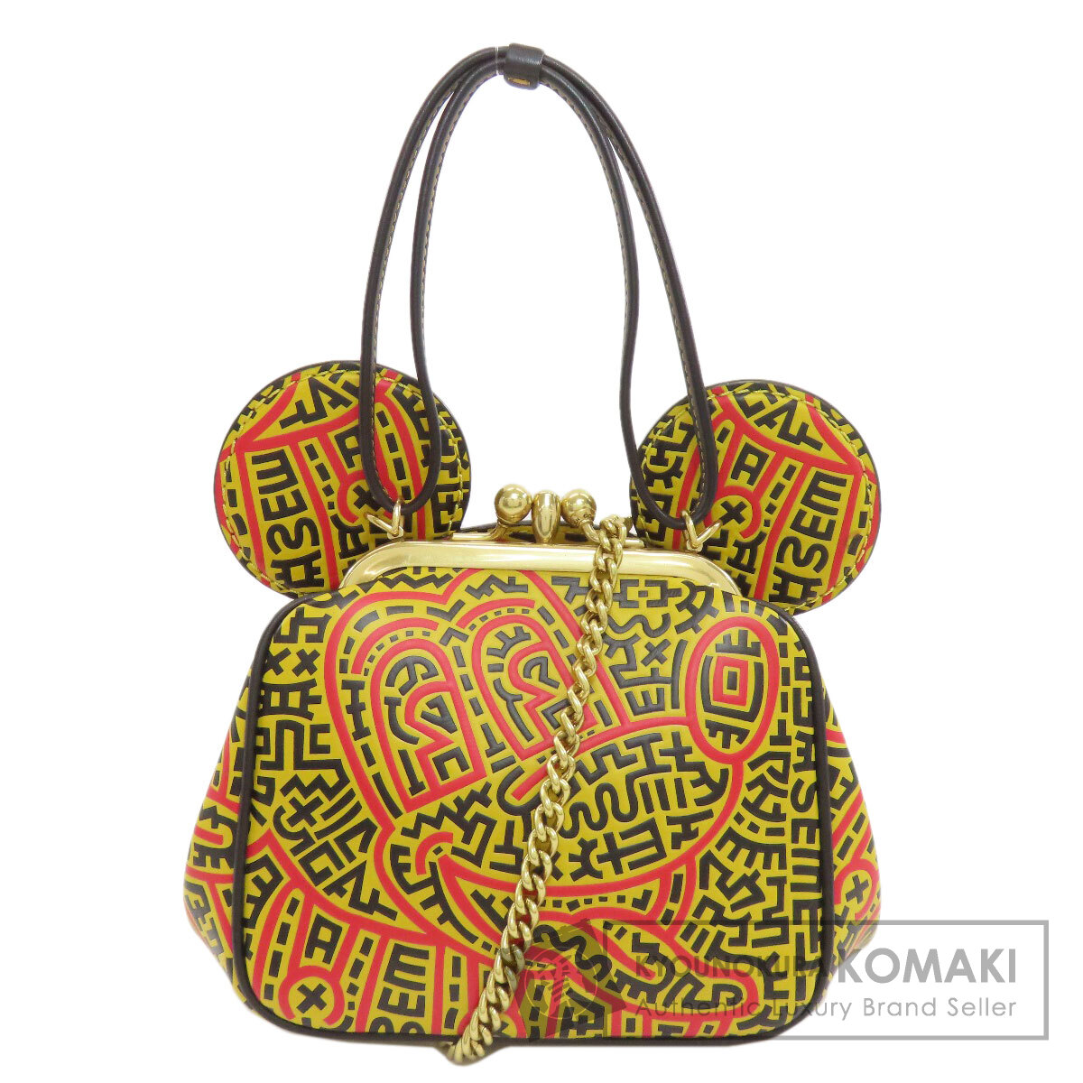 コーチ COACH 4718  キスロック ミッキーコラボ 2WAY  ショルダーバッグ レザー レディース  中古 COACH コーチ 4718 キスロック ミッキーコラボ 2WAY ショルダーバッグ