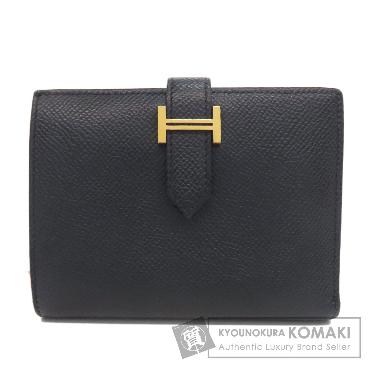 エルメス 二つ折り財布（小銭入れあり） ベアンコンパクト ゴールド金具