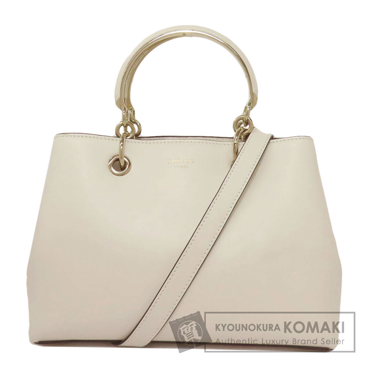 Jimmy Choo ジミーチュウ ボンボン 2WAY トートバッグ カーフ 