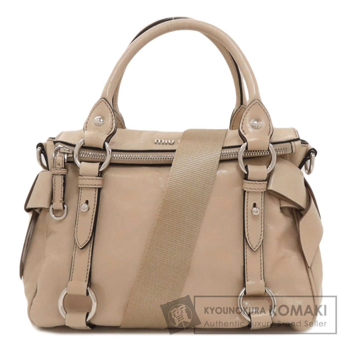 MIUMIU ミュウミュウ リボン 2WAY ハンドバッグ カーフ レディース