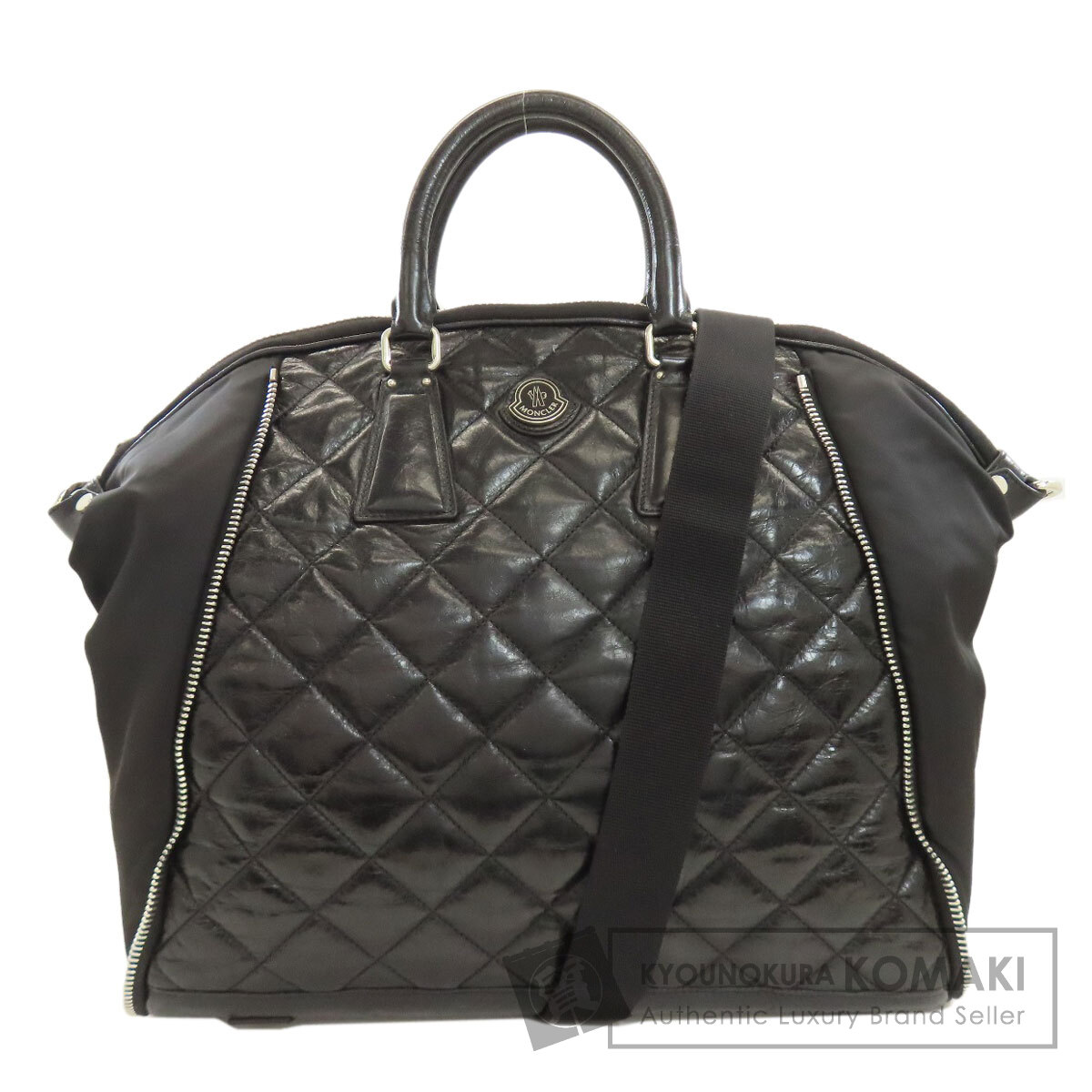 モンクレール MONCLER  2WAY  ハンドバッグ カーフ レディース  中古 MONCLER モンクレール 2WAY ハンドバッグ カーフ レディース [中古