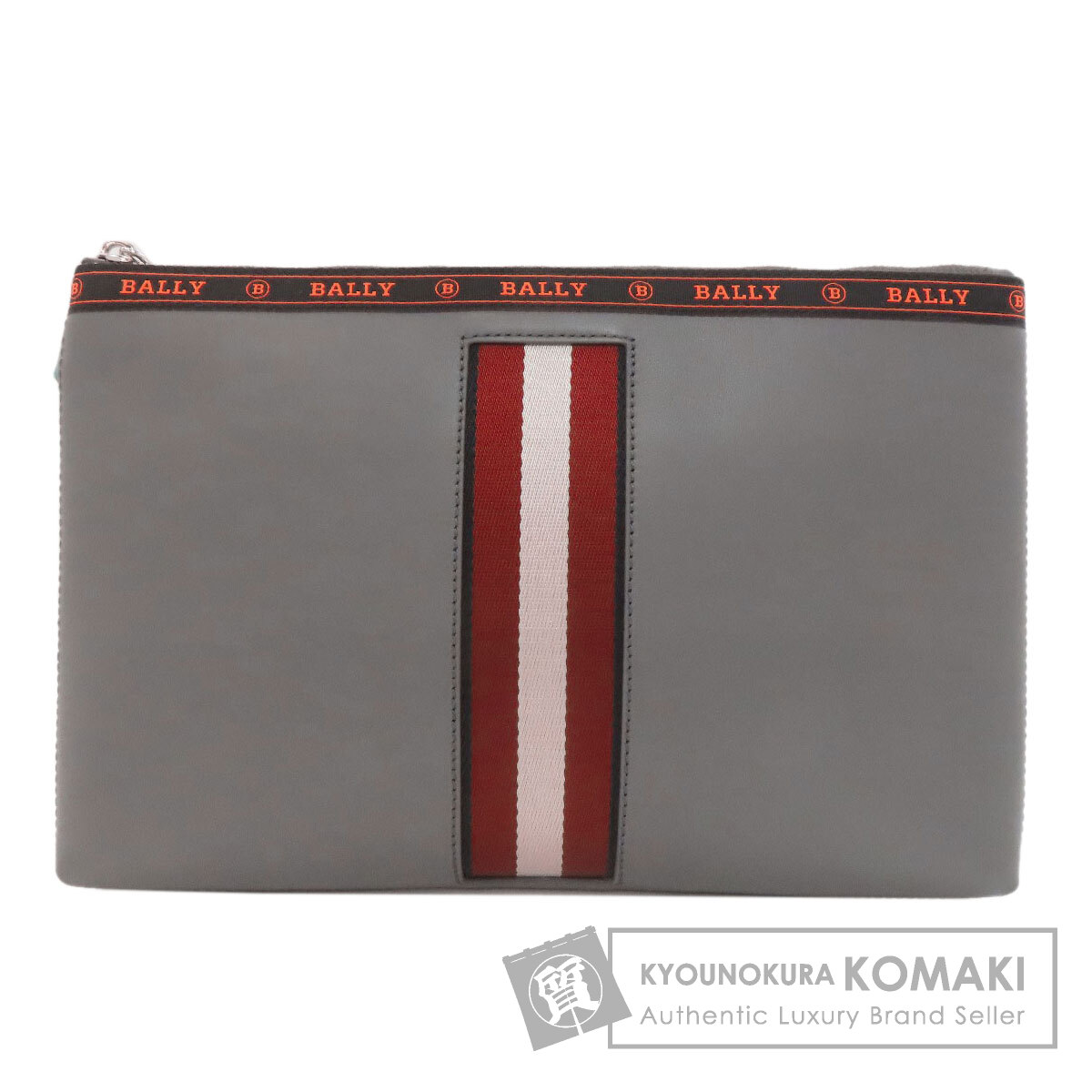 BALLY バリー バリーストライプ クラッチバッグ レザー レディース