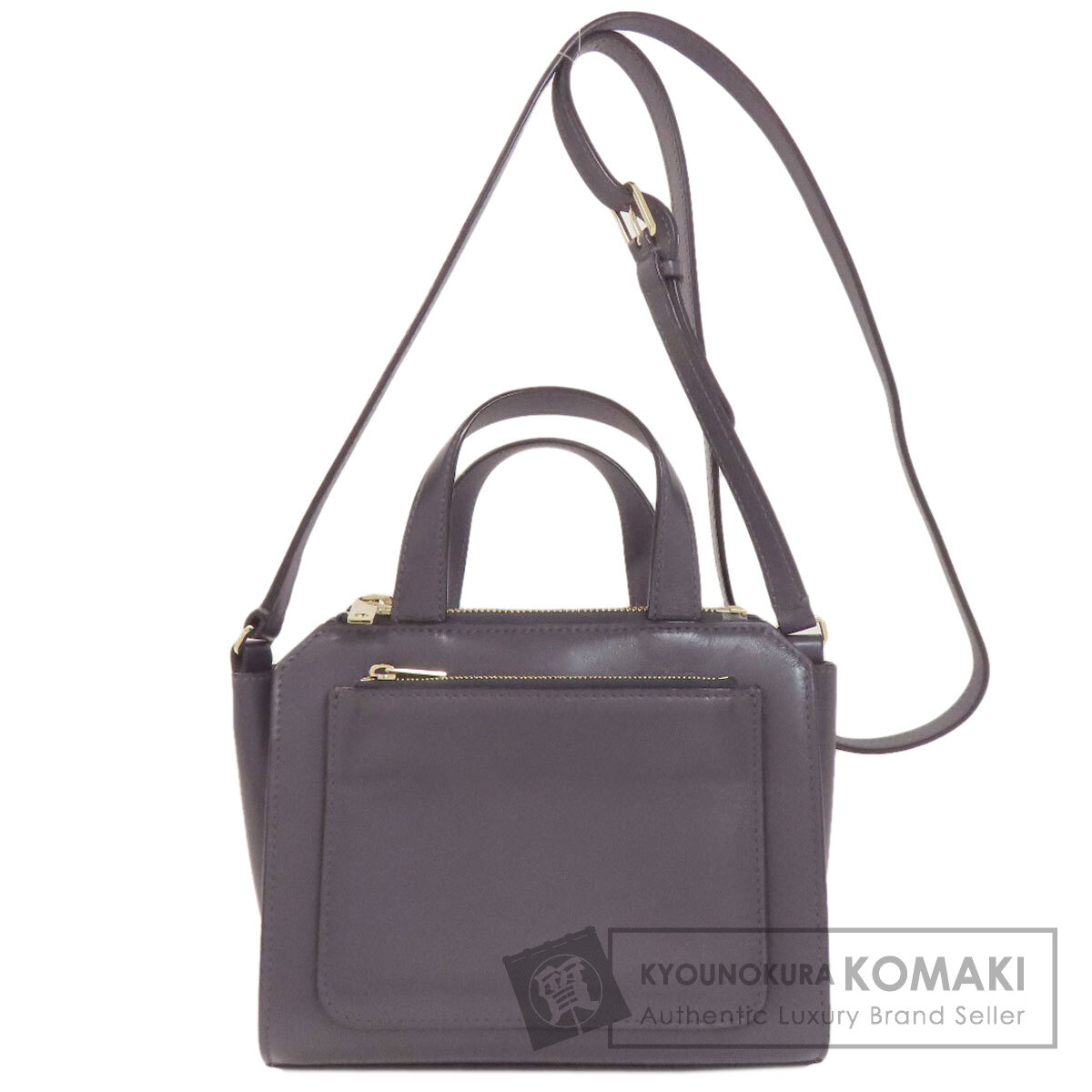 Valextra ヴァレクストラ ミニ パスパトート 2WAY ハンドバッグ レザー