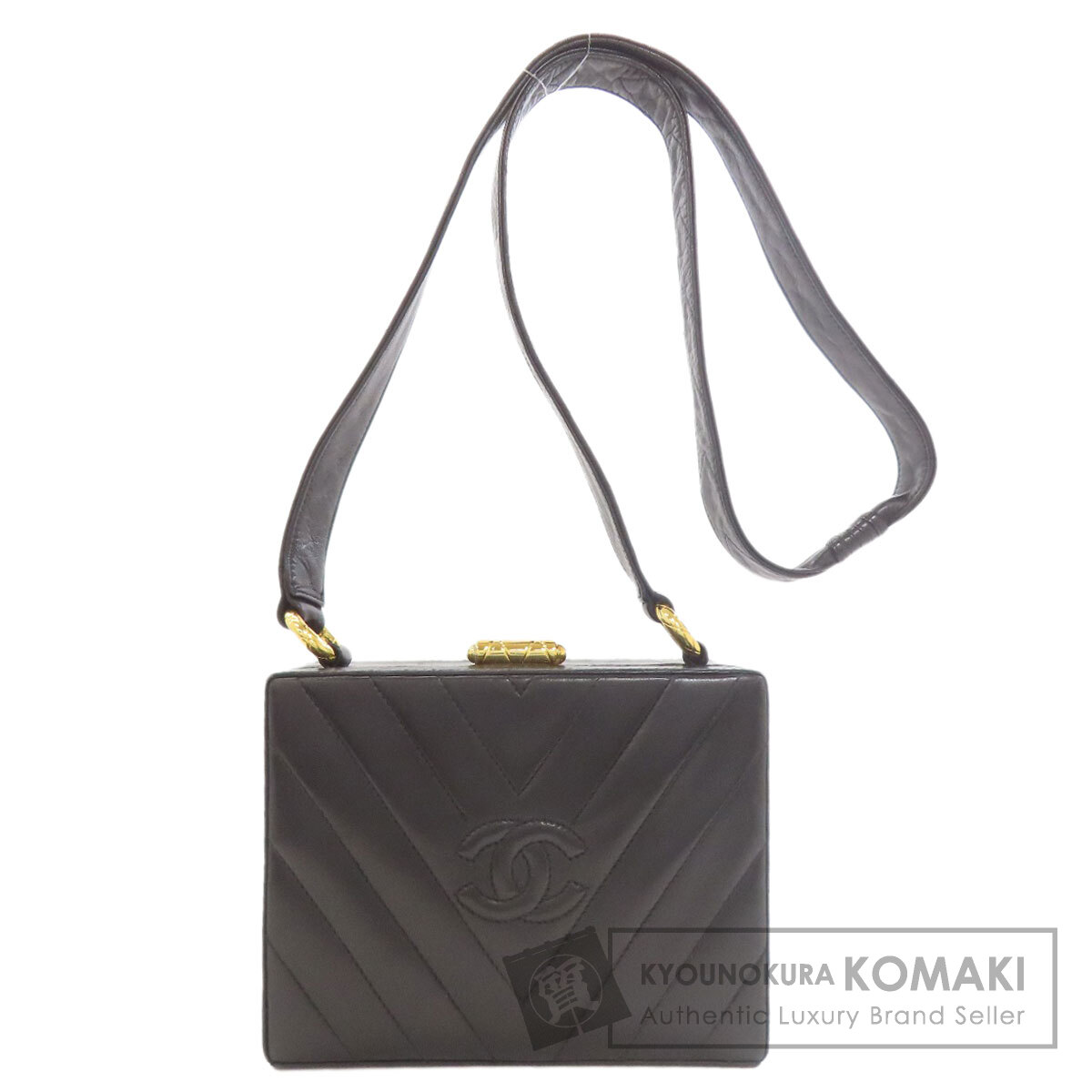 シャネル ショルダーバッグ ココマーク Vステッチ ゴールド金具