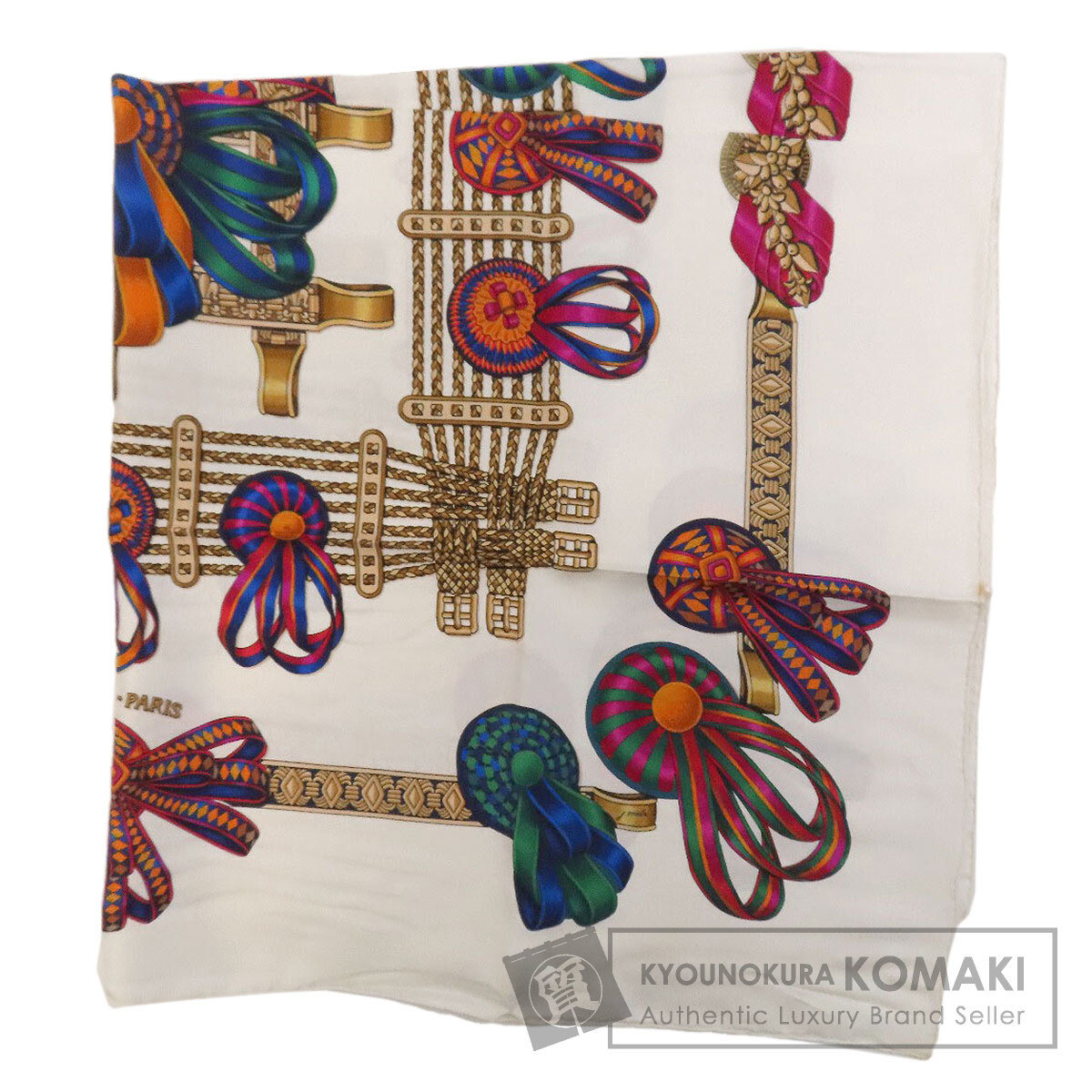 エルメス スカーフ カレ90 馬のリボン飾り