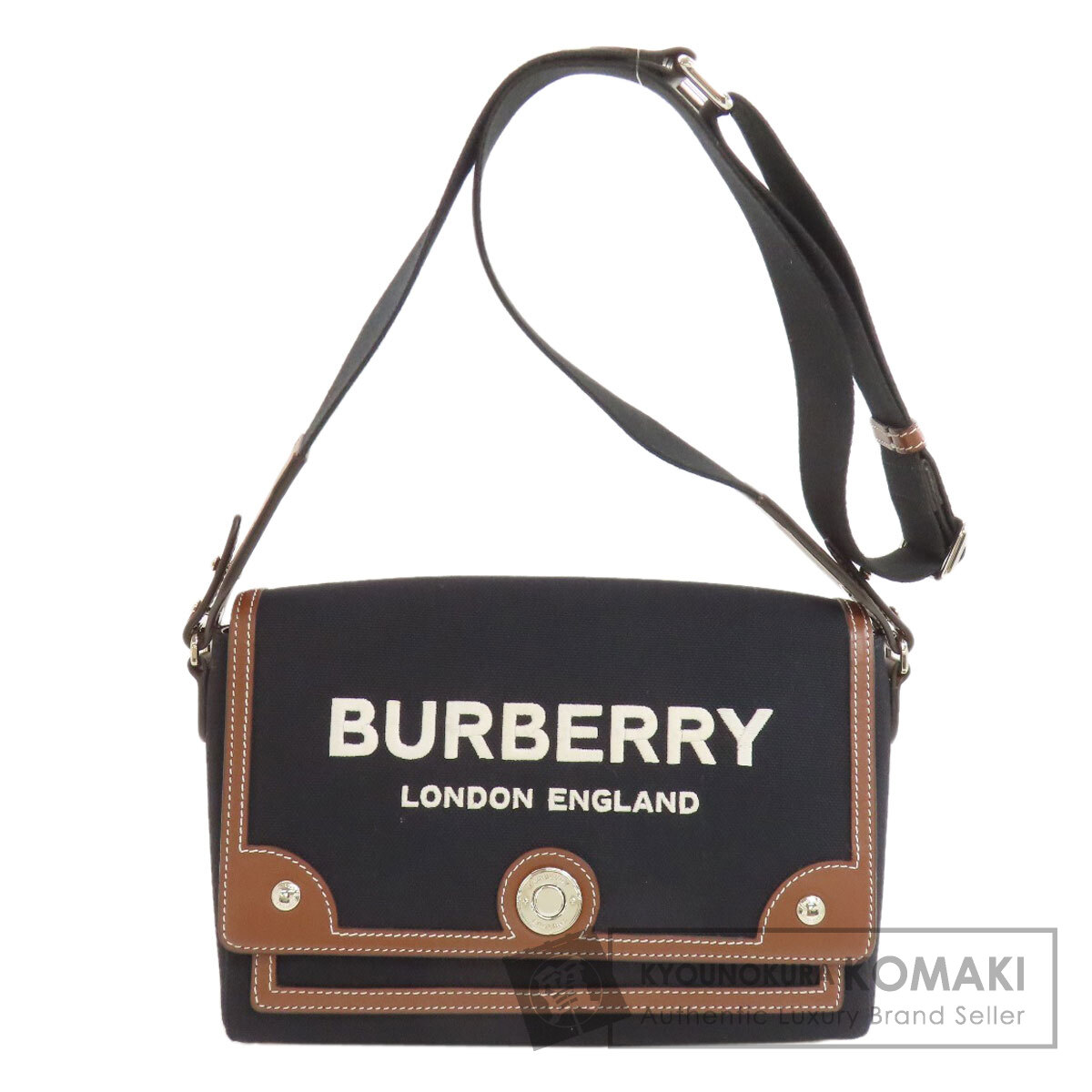 BURBERRY バーバリー ロゴ ショルダーバッグ キャンバス/レザー