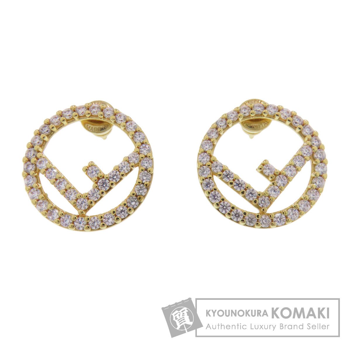 FENDI フェンディ エフ イズ フェンディ ラインストーン ピアス 金属製