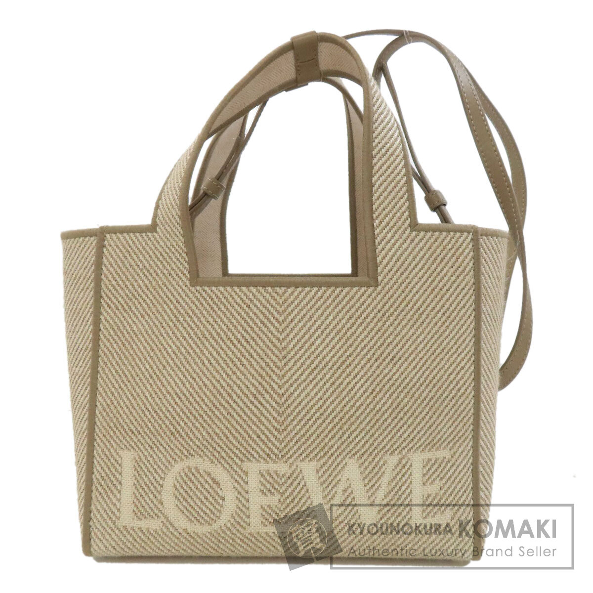ロエベ LOEWE  フォントトート スモール 2WAY  ハンドバッグ キャンバス レディース  中古 LOEWE ロエベ フォントトート スモール 2WAY ハンドバッグ キャンバス