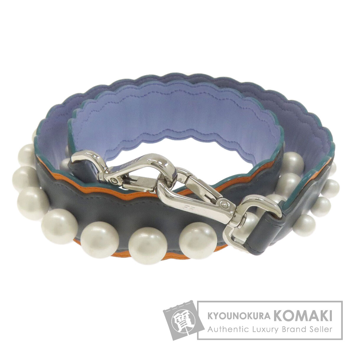 【美品⭐︎】FENDI フェイクパール パイソン ショルダーストラップユー FENDI フェンディ ストラップ ユー フェイクパール ショルダー