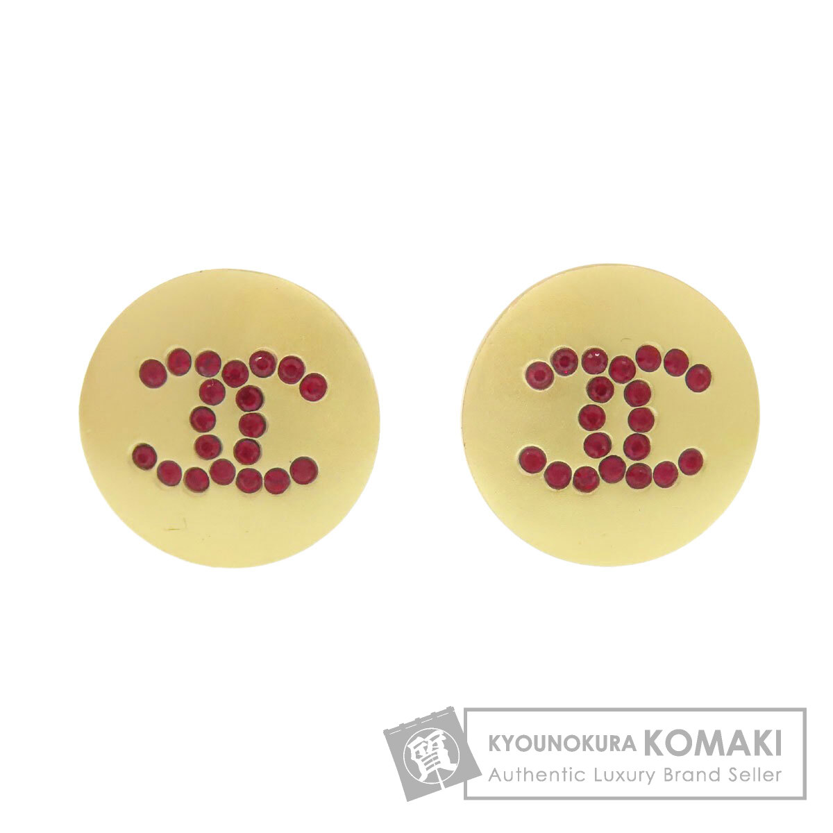 CHANEL シャネル ココマーク ラインストーン イヤリング 金属製