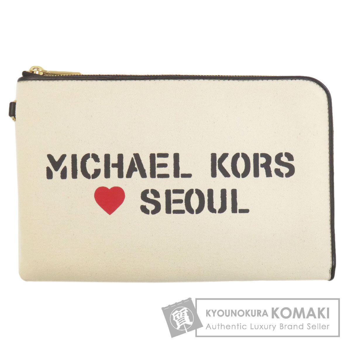 Michael Kors マイケルコース ロゴ クラッチバッグ キャンバス