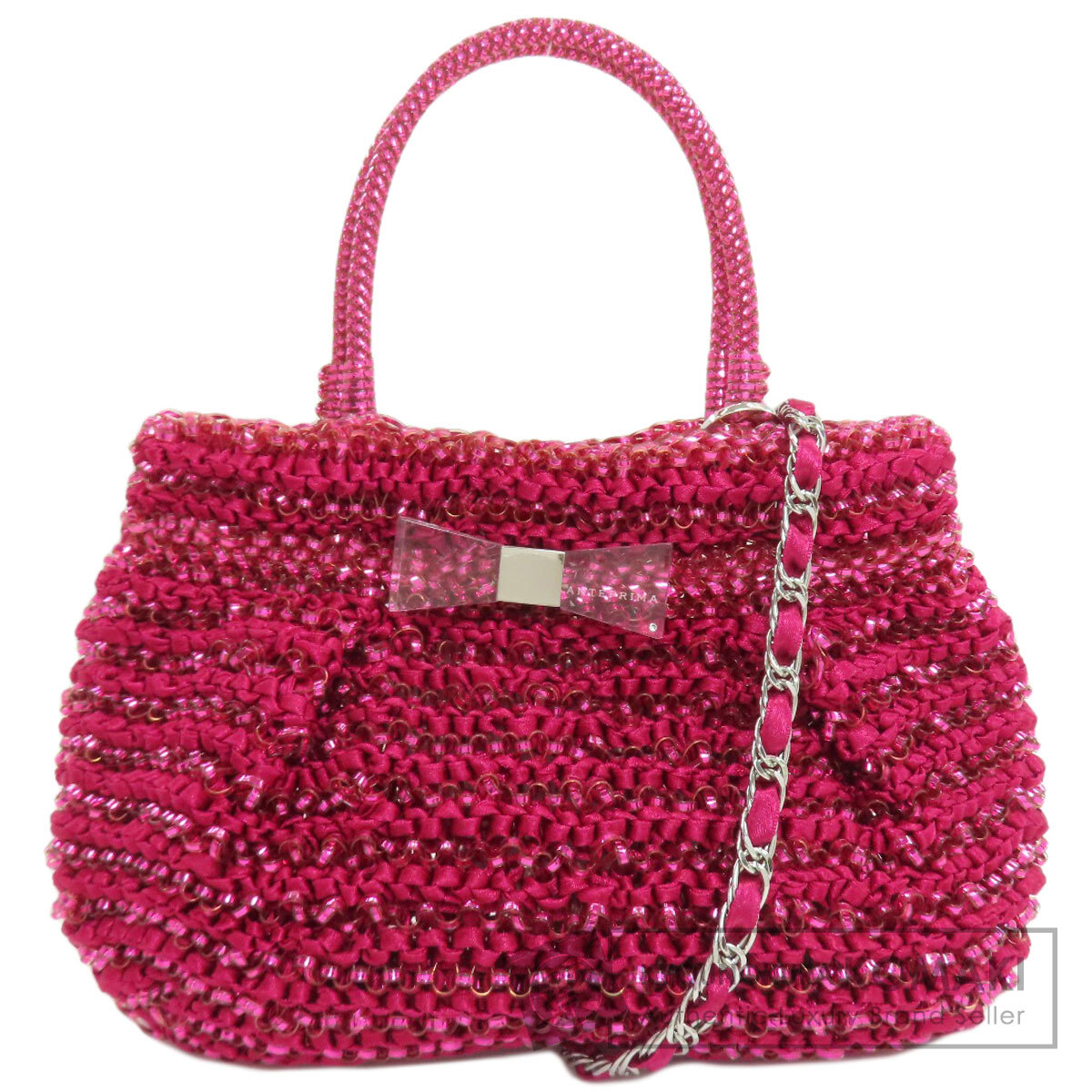 ANTEPRIMA アンテプリマ ワイヤーバッグ リボン 2WAY ハンドバッグ PVC