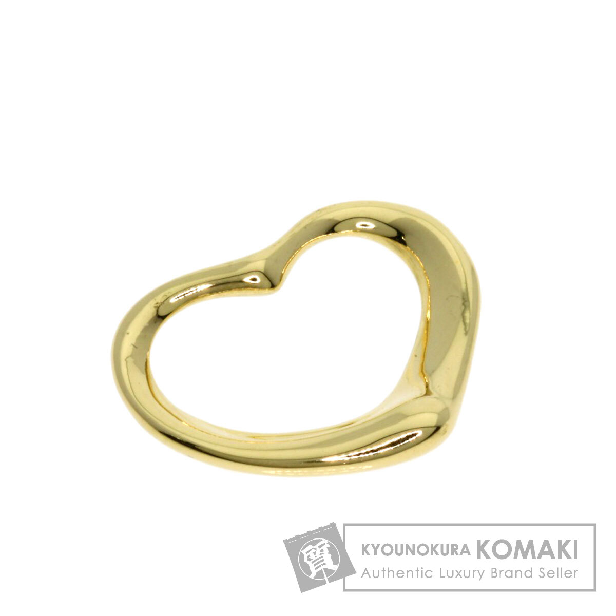 週末価格！K18 ♡ オープンハートトップ 刻印あり K18 オープンハート M ネックレストップ 18K 刻印 18金 ゴールド