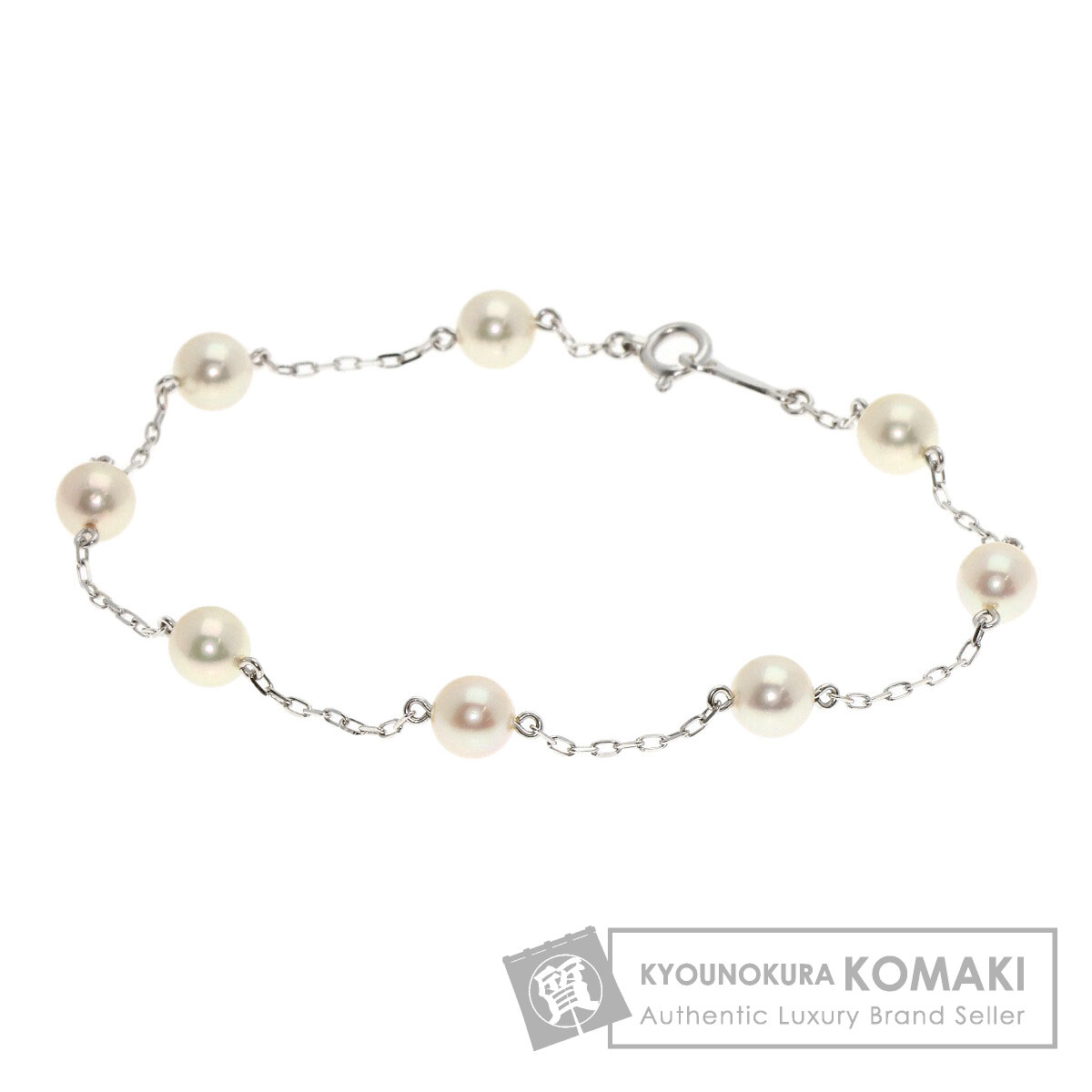 MIKIMOTO ミキモト ステーション パール 真珠 ブレスレット K18