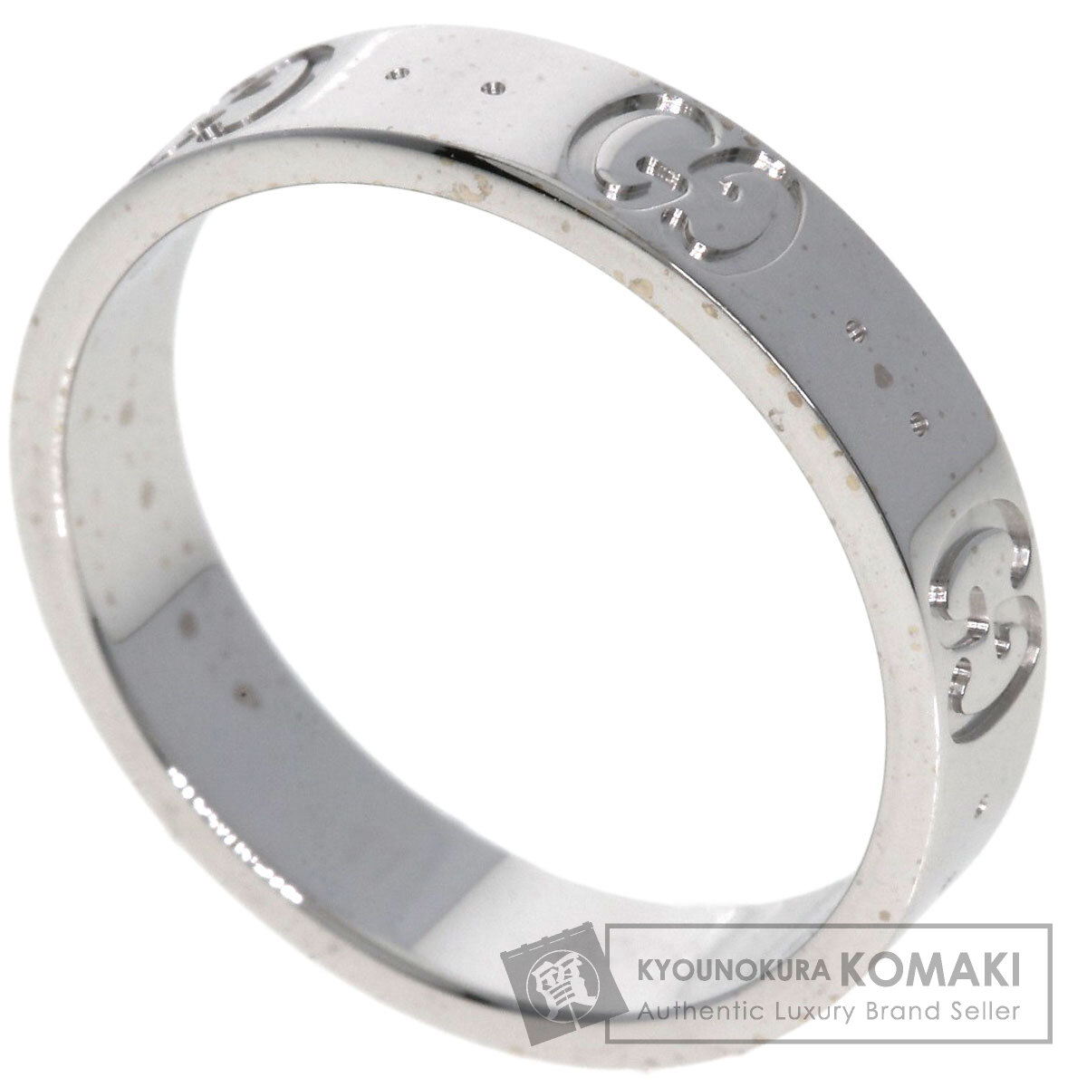 GUCCI/グッチ アイコンリング k18 リング 11号サイズ10 GUCCI グッチ GG アイコン ワイド #11 リング・指輪 K18イエロー