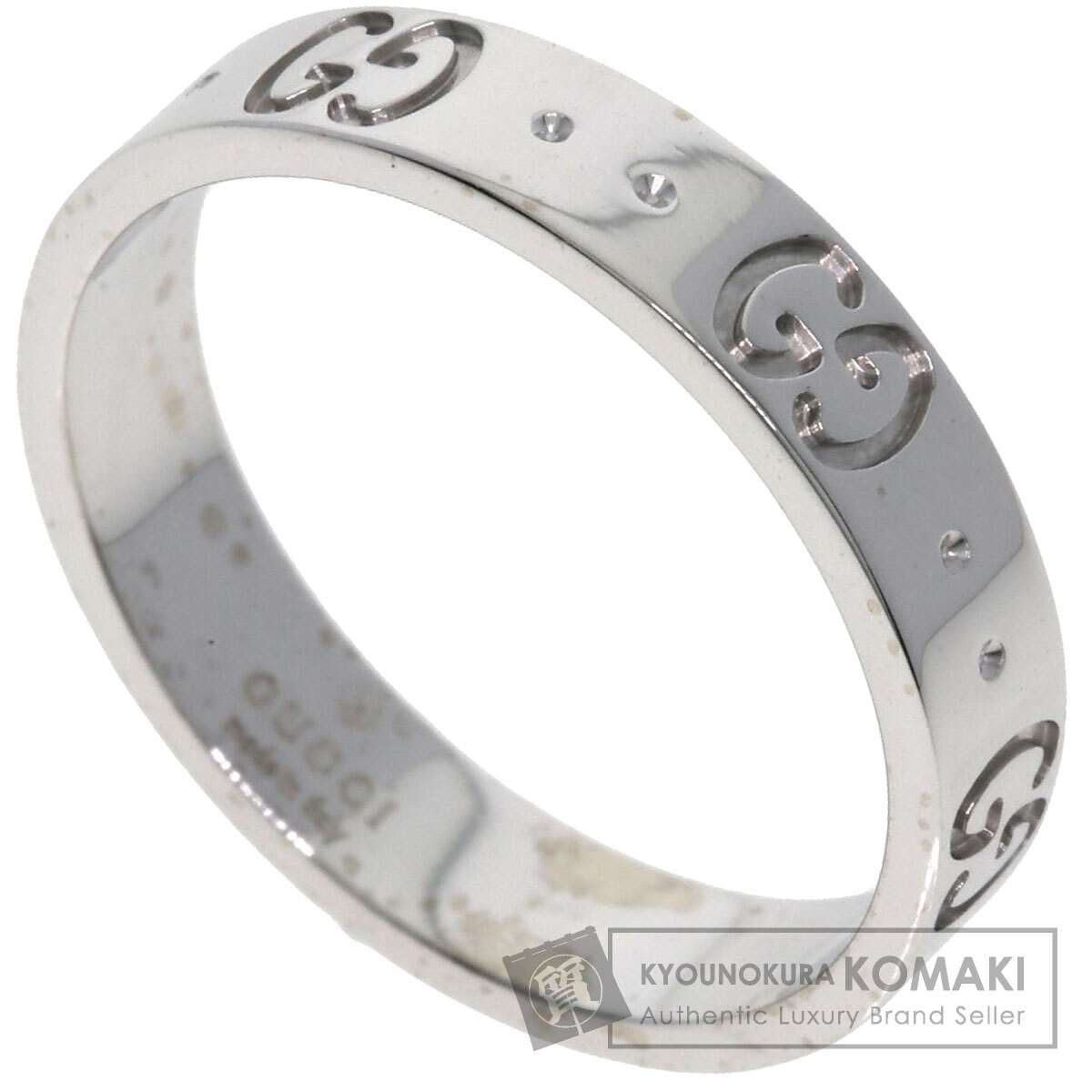GUCCIアイコンリングダイヤモンド６P K18WG ホワイトゴールド14号 GUCCI グッチ アイコン #14 リング・指輪 K18ホワイトゴールド