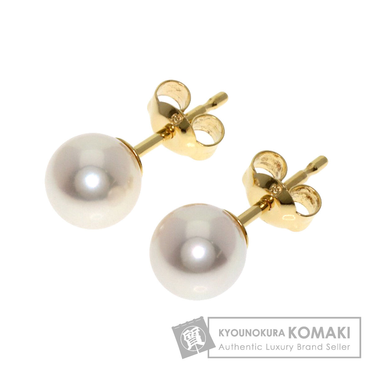 K18 リンゴ パール ピアス TASAKI タサキ パール 真珠 ピアス K18イエローゴールド