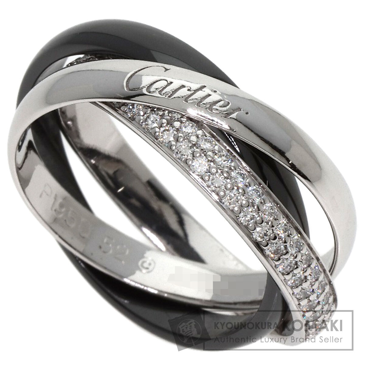 CARTIER カルティエ トリニティ セラミック ダイヤモンド #52 リング