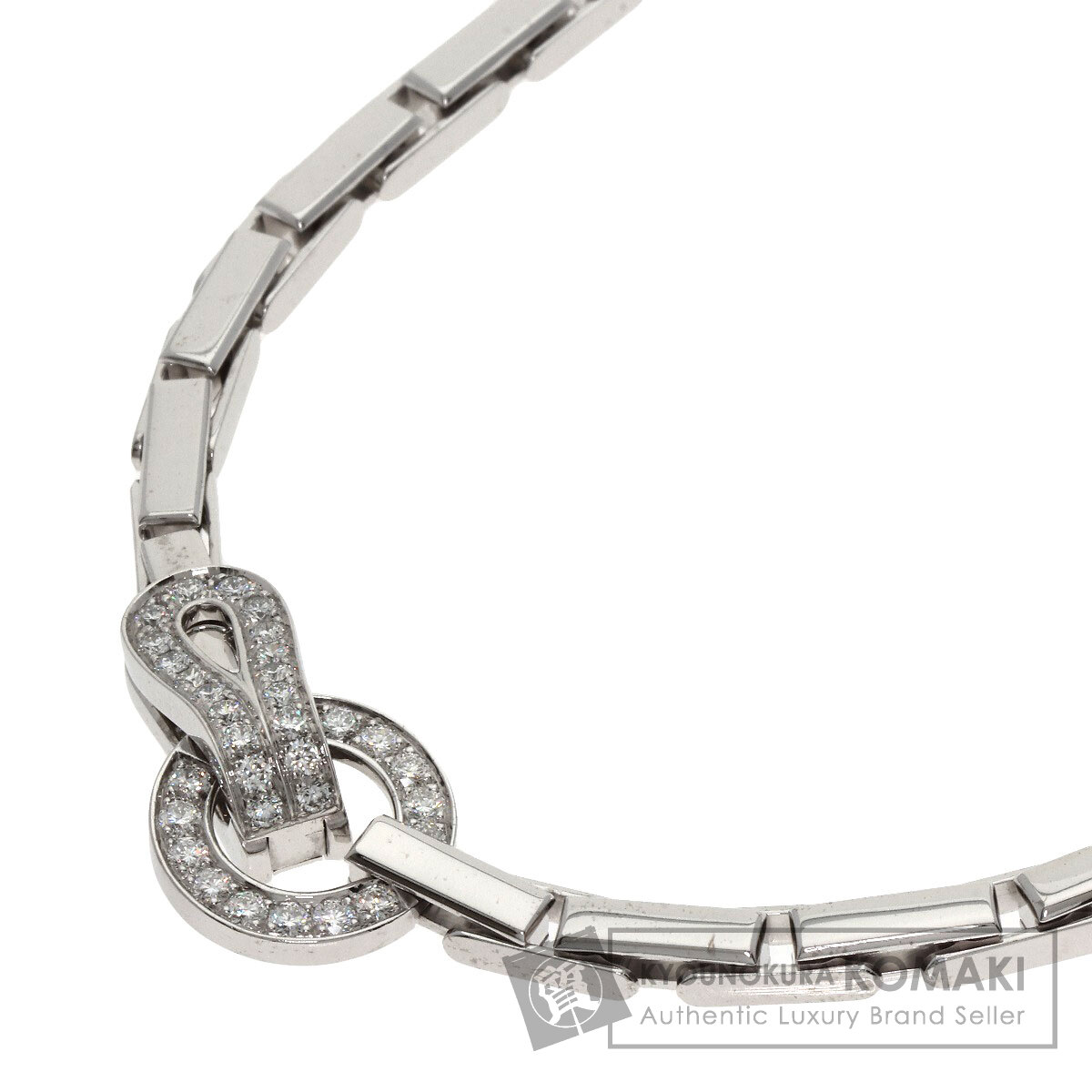 CARTIER カルティエ アグラフ ダイヤモンド ネックレス K18ホワイト 
