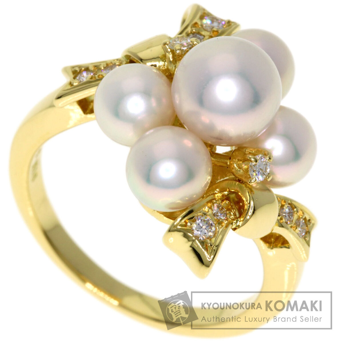 MIKIMOTO ミキモト パール 真珠 ダイヤモンド リング・指輪 K18