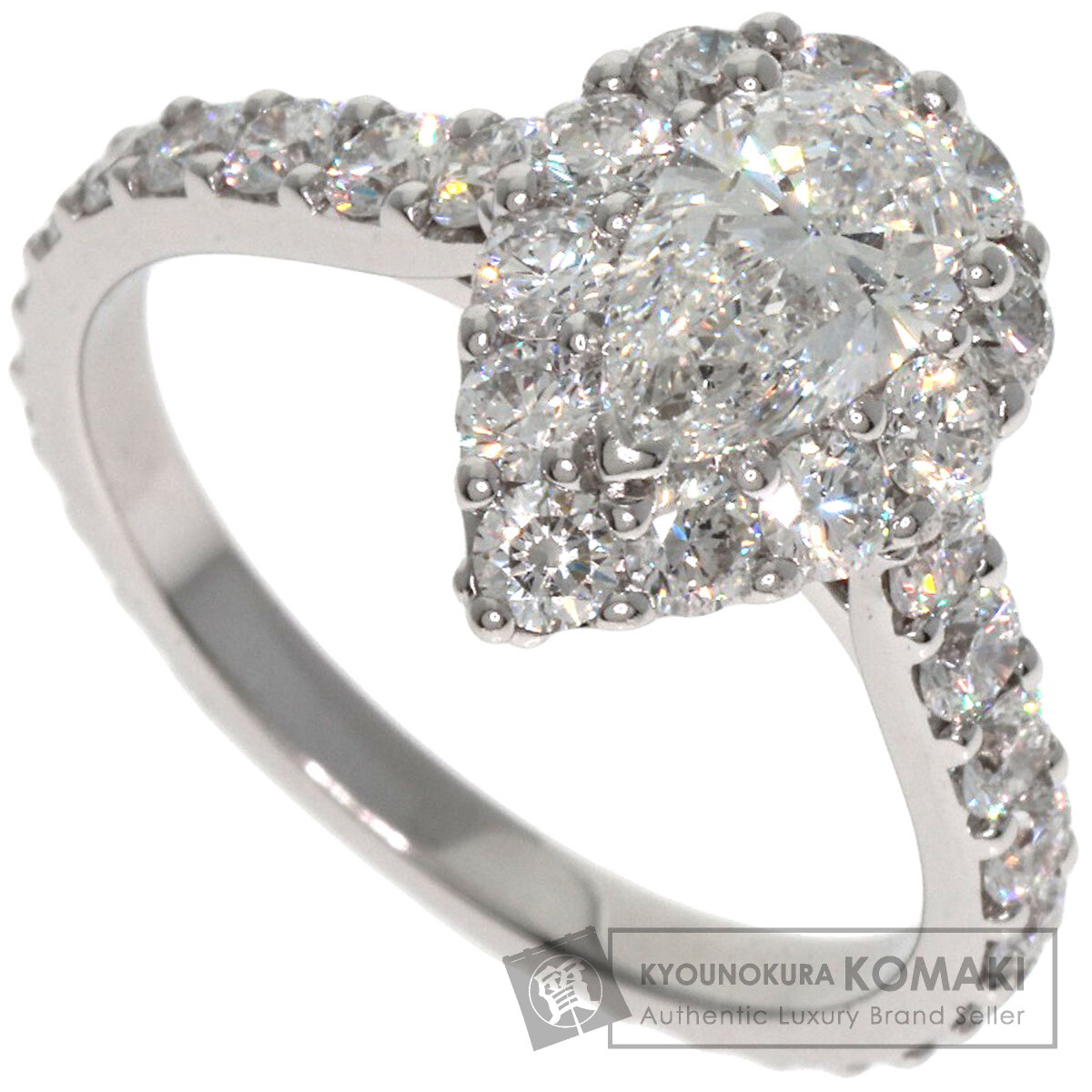 GRAFF グラフ ペアシェイプ ダイヤモンド リング・指輪 K18ホワイト