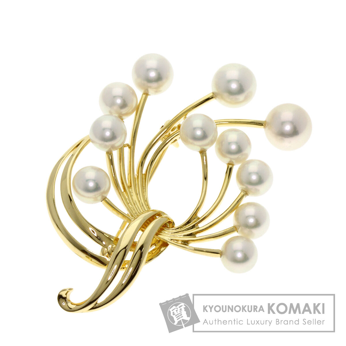 極美品✨MIKIMOTO ミキモト  パール　ブローチ　コサージュ　7.5㎜ 極美品 ミキモト ブローチ パール 9粒 皇室御用達 コサージュ