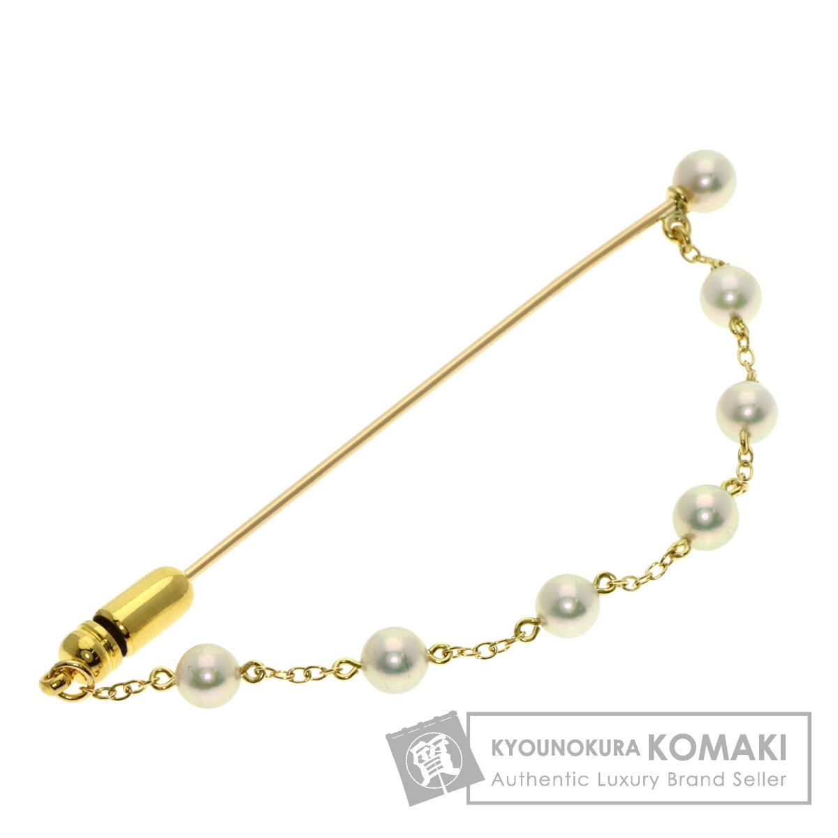 MIKIMOTO ミキモト パール 真珠 ピンブローチ ブローチ K18
