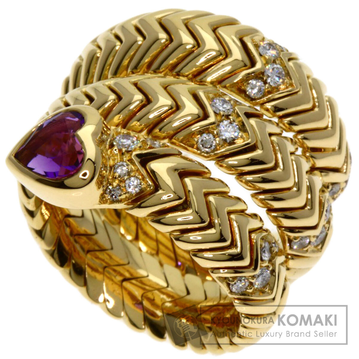 BVLGARI ブルガリ トゥボガス アメジスト ダイヤモンド リング・指輪