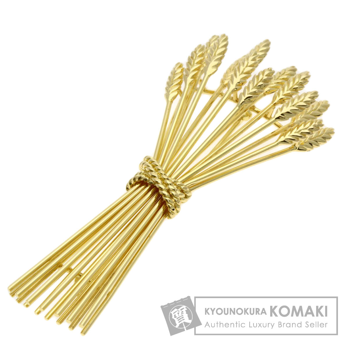 ティファニー　イエローゴールドブローチ　麦モチーフ　k1818金 18k TIFFANY&Co. ティファニー 麦穂 ブローチ K18イエローゴールド